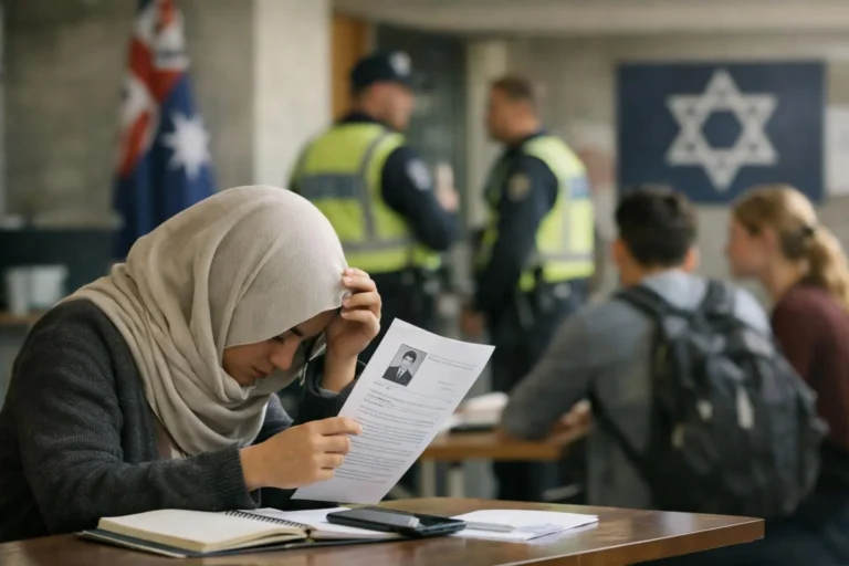 Gazze’den etkilenen öğrencilere destek eleştirisi konulu temsili editoryal görsel