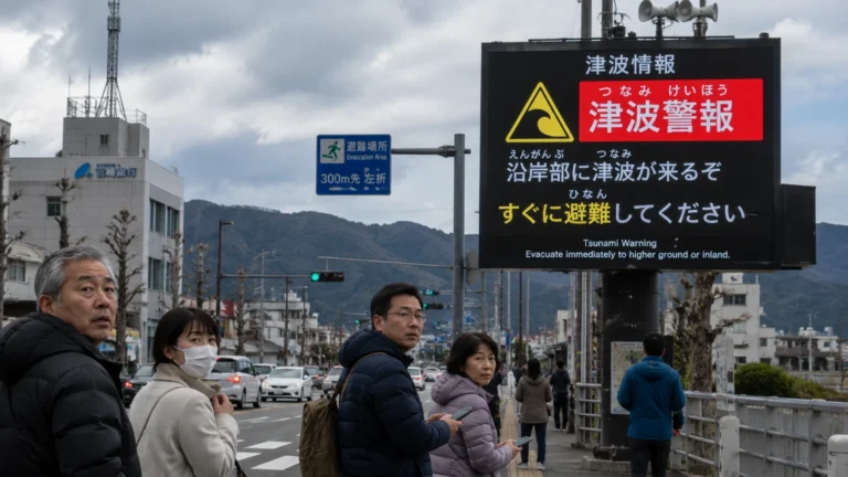 Japonya’da 7,1’lik deprem: Tsunami alarmı konulu temsili editoryal görsel