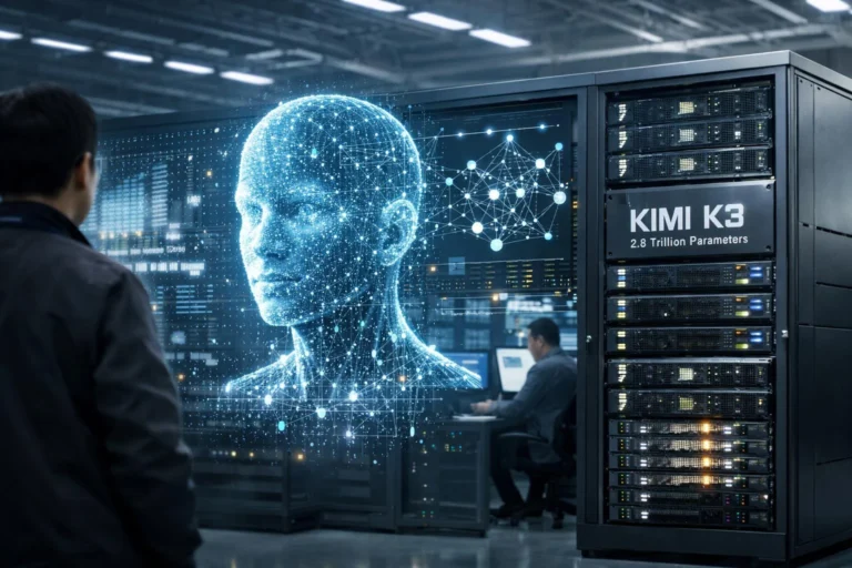 Kimi K3 üç trilyon parametreye yaklaştı konulu temsili editoryal görsel