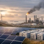 Yenilenebilir enerji petrol krizine kalkan oldu konulu temsili editoryal görsel