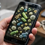 Cep telefonlarında 17 binden fazla mikroorganizma bulundu.