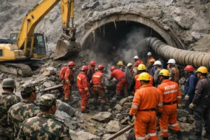 Nepal’de tünellerde kurtarma yarışı.