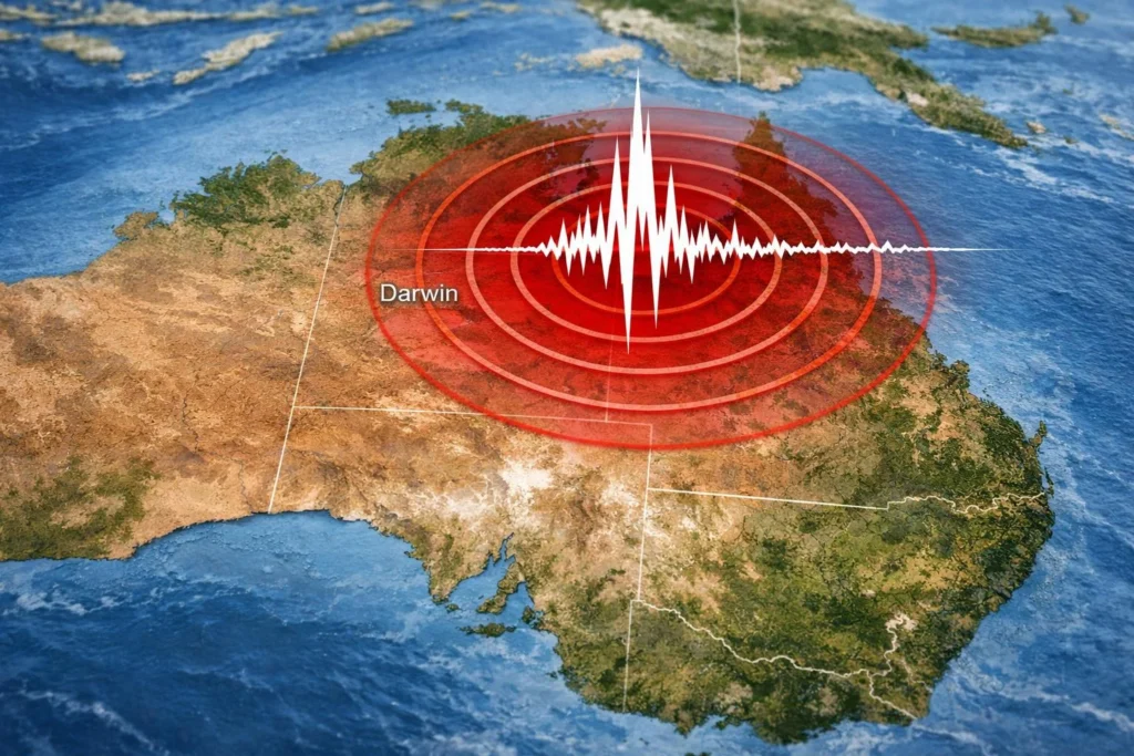 Banda Denizi’ndeki deprem Darwin’i salladı.