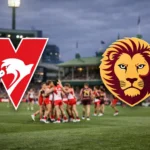 Sydney Swans, son şampiyon Brisbane’i 53 sayı farkla devirdi.