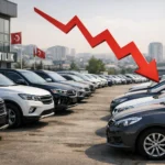 Türkiye’de otomobil satışları sert düştü.