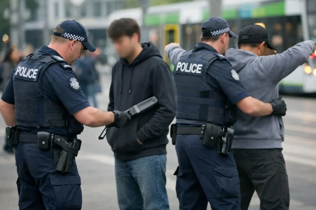 Victoria’da polise geniş bıçak arama yetkisi planı.