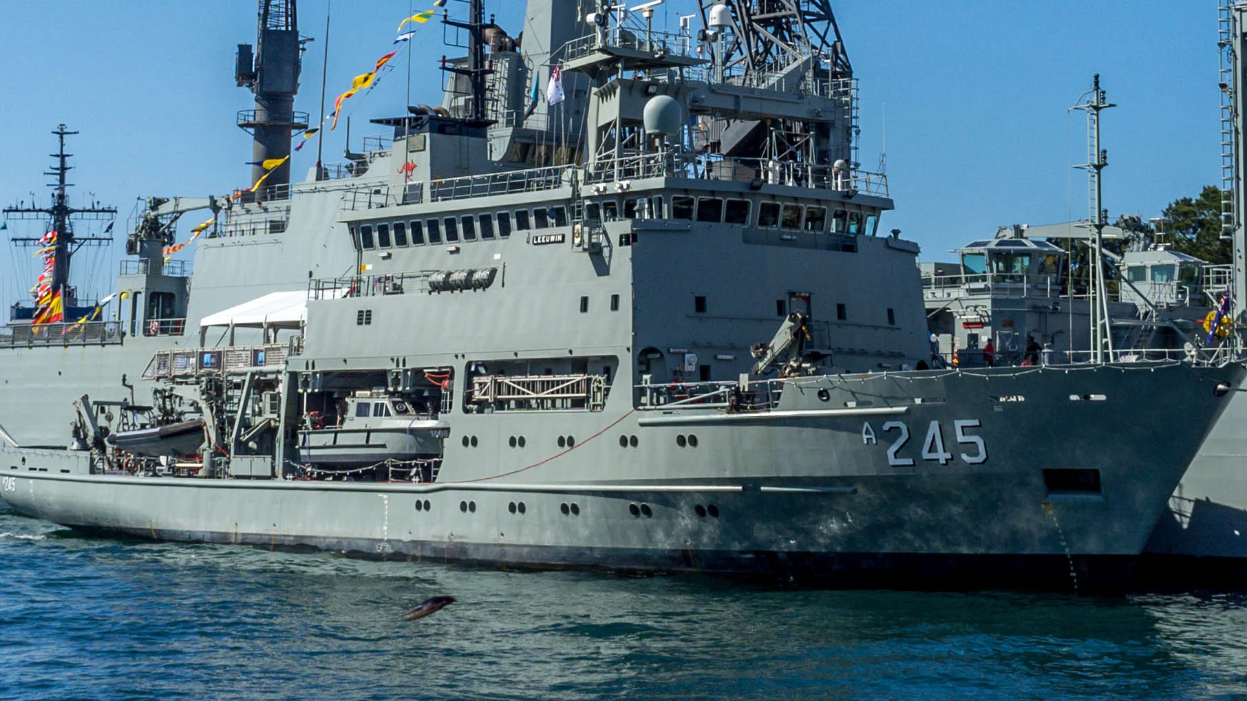 HMAS Leeuwin (A 245), 2013 tarihli arşiv fotoğrafı. Hpeterswald, CC BY-SA 3.0. Olay anı.