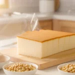 TEMSİLİ : Japon Castella sünger keki, yumurta ve soya fasulyeleri. Gerçek geri çağrılan ürün.