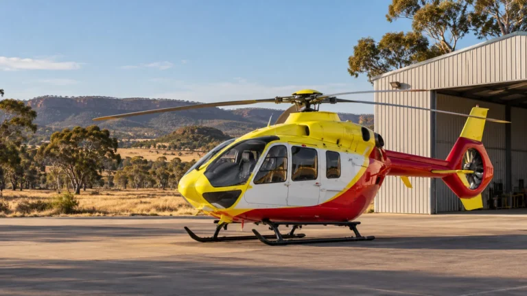 TEMSİLİ — NSW’de planlanan ambulans helikopter üsleri haberi için yapay zekâyla üretilmiş anonim helikopter.