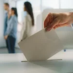 TEMSİLİ : Victoria seçim anketine ilişkin oy verme sahnesi.