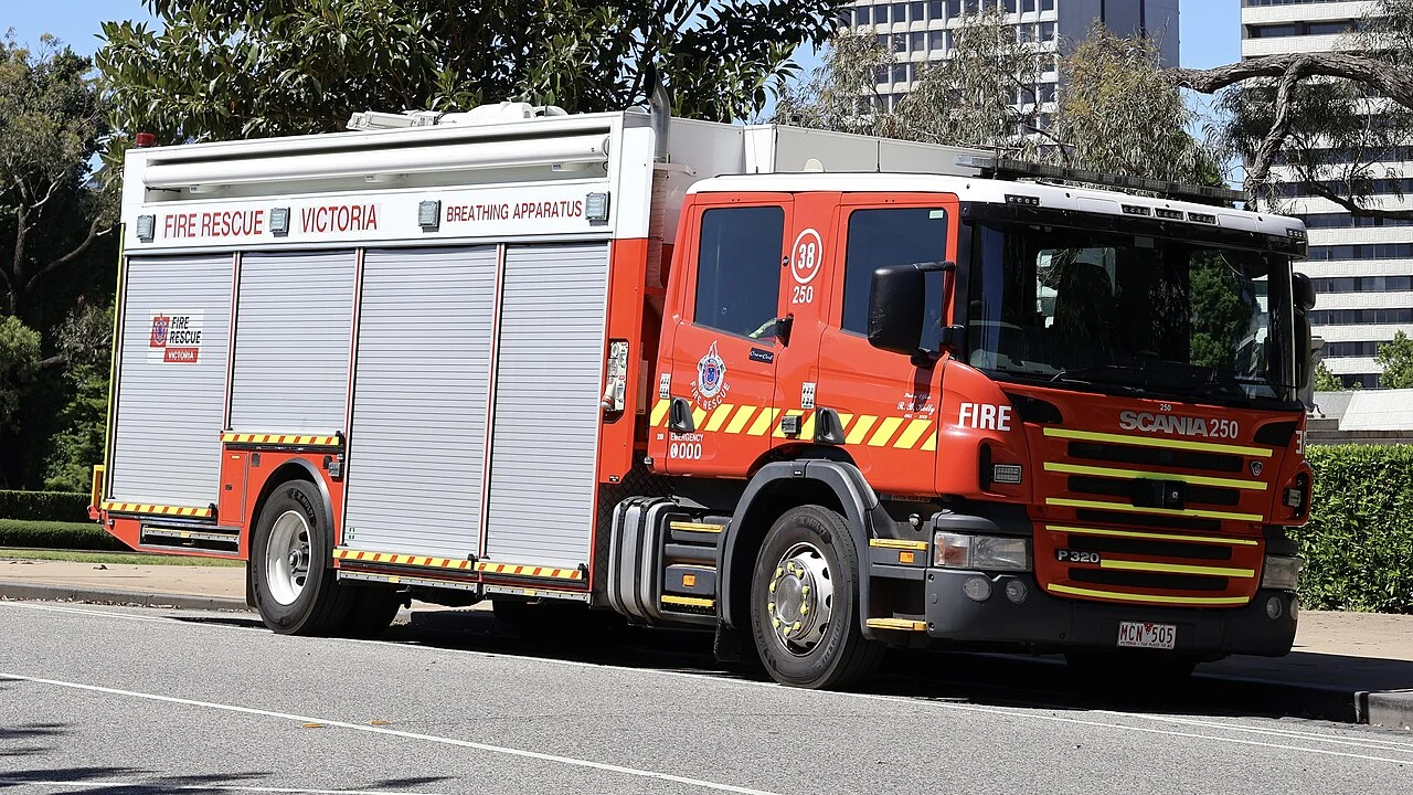 Fire Rescue Victoria itfaiye aracı, Aralık 2025 arşiv fotoğrafı. S5A-0043 / Wikimedia Commons, CC.