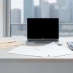 Pandemi destek ödemelerinin incelenmesini temsil eden belgeli ofis masası; temsili.